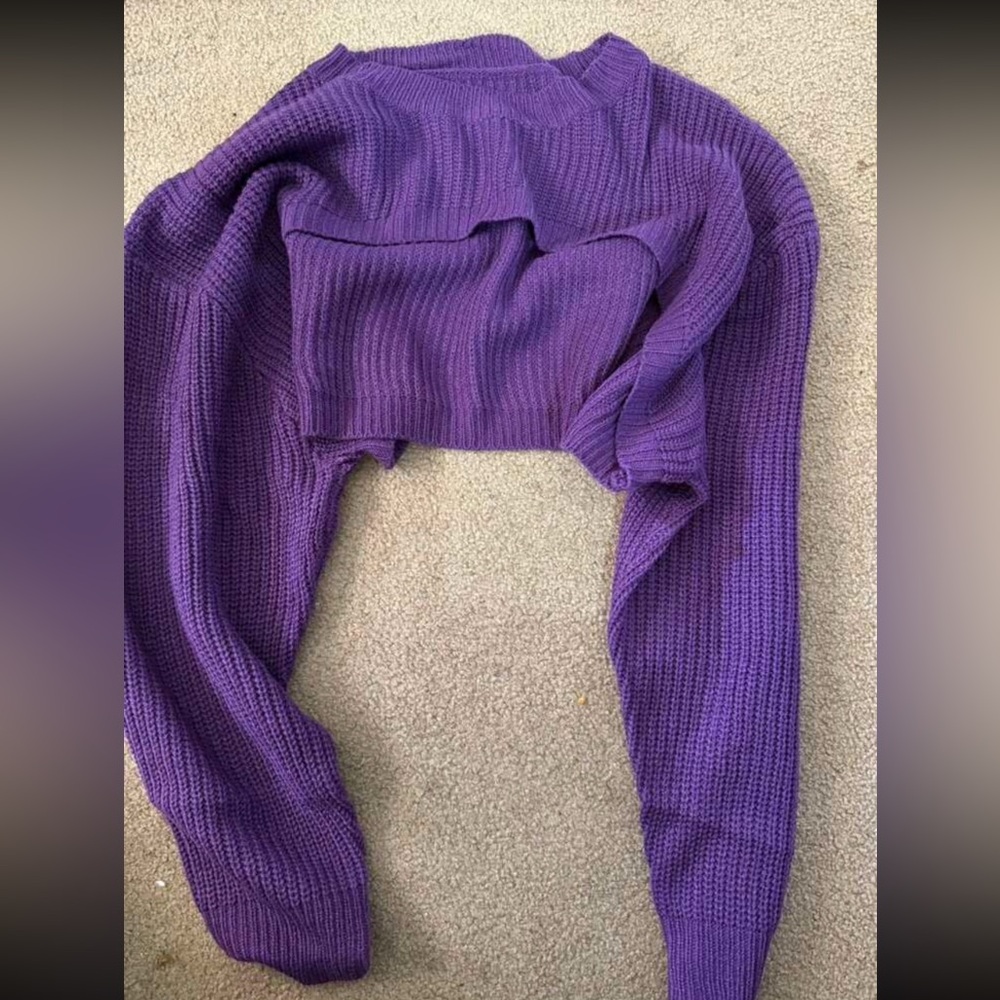 💜 Cropped Shrug Sweater 💜 - Picture 5 of 5
